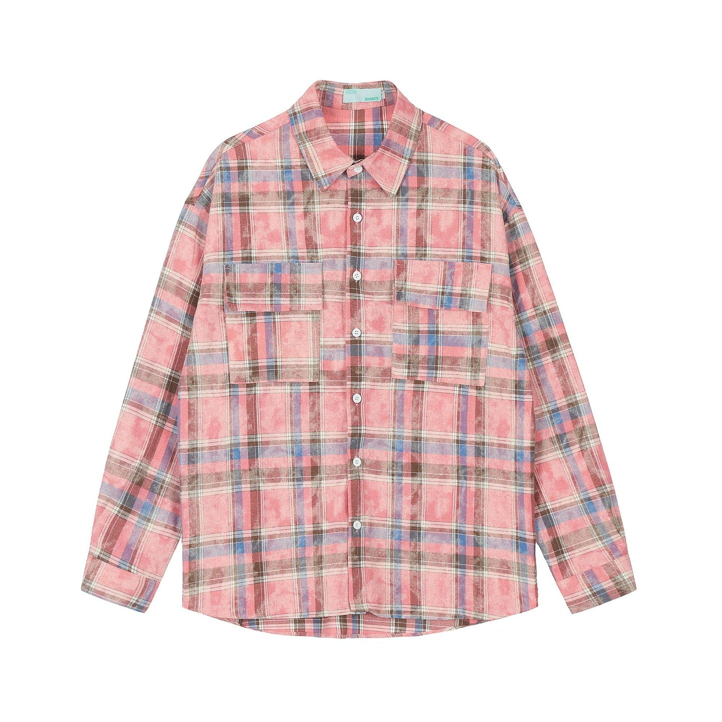 Plaid Autumn Loose Couple Shirt Coat