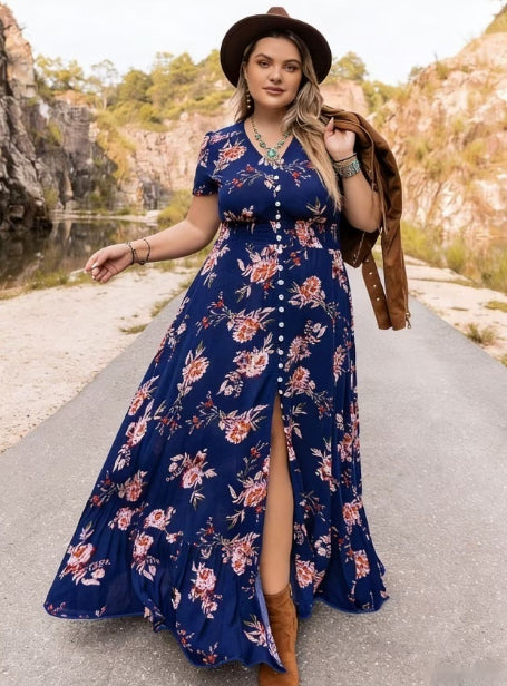 Bohemian Style Printed Dress For Women