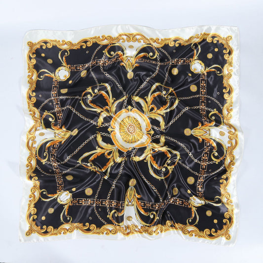 Women's Fashion Simple Satin Satin Printed Scarf