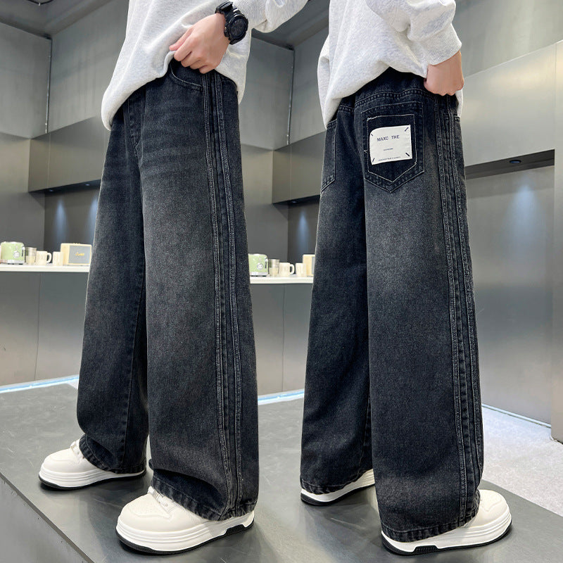 Korean Style Big Children Thick Warm Pants