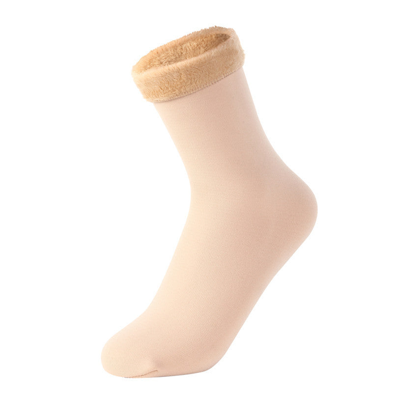 Women's Padded Velvet Warm Soft Medium Tube Socks