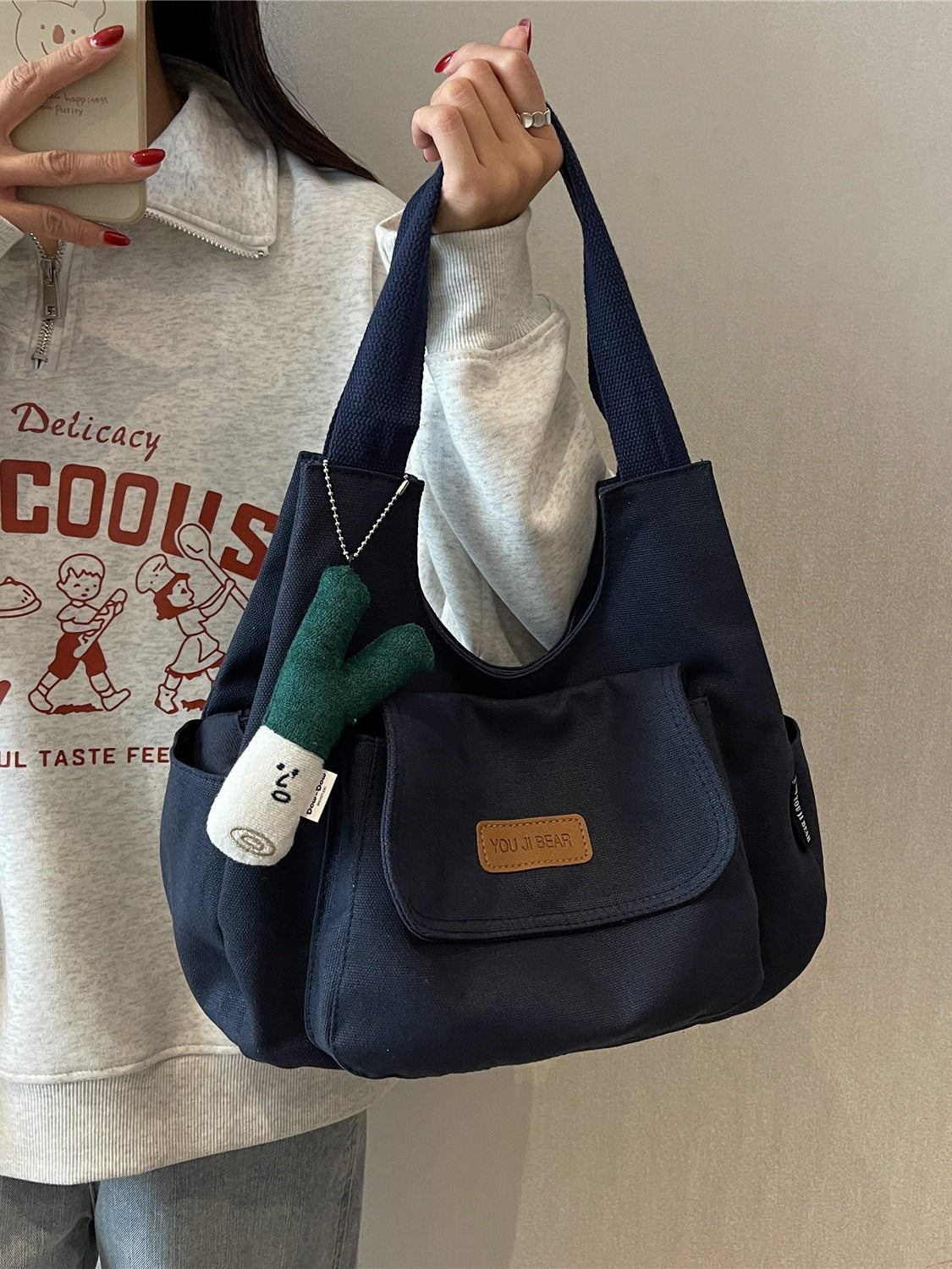 Leisure Commute Large Capacity Summer Fashion Canvas Support All-match Shoulder Bag