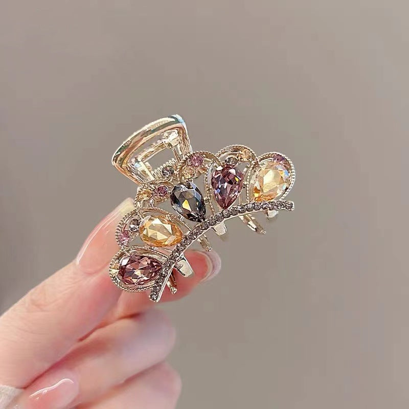 Women's Alloy Crystal Crown Hairpin Headdress