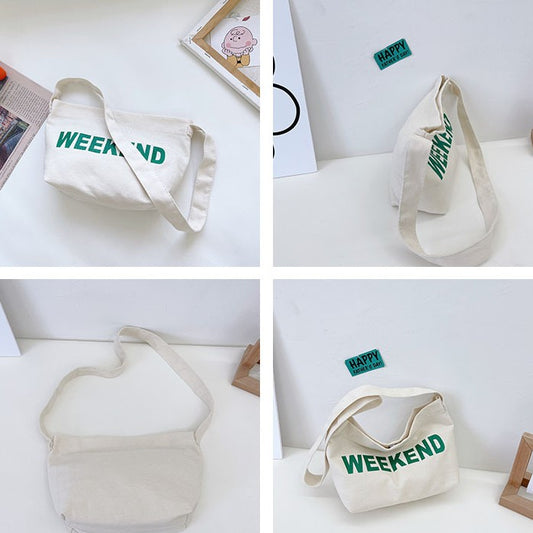 Crossbody Accessories English Letters Cloth Bag
