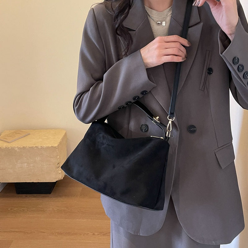 Retro Frosted Handbag Niche Underarm Women
