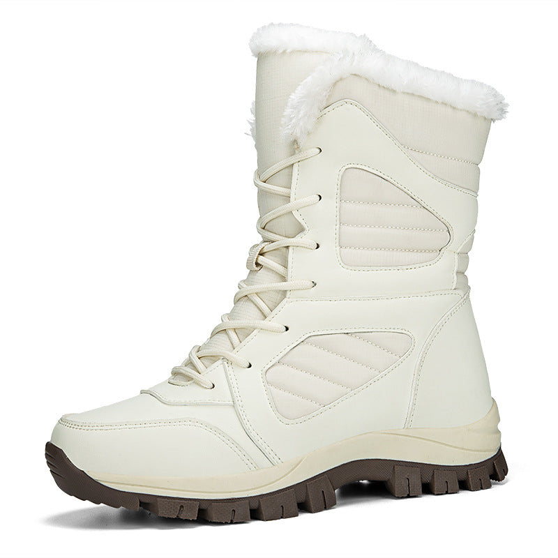 Sneeboots Bomuldssko Til Vinter Høje Med Fleece Ekstra Tykke For Varme Og Vandtætte
