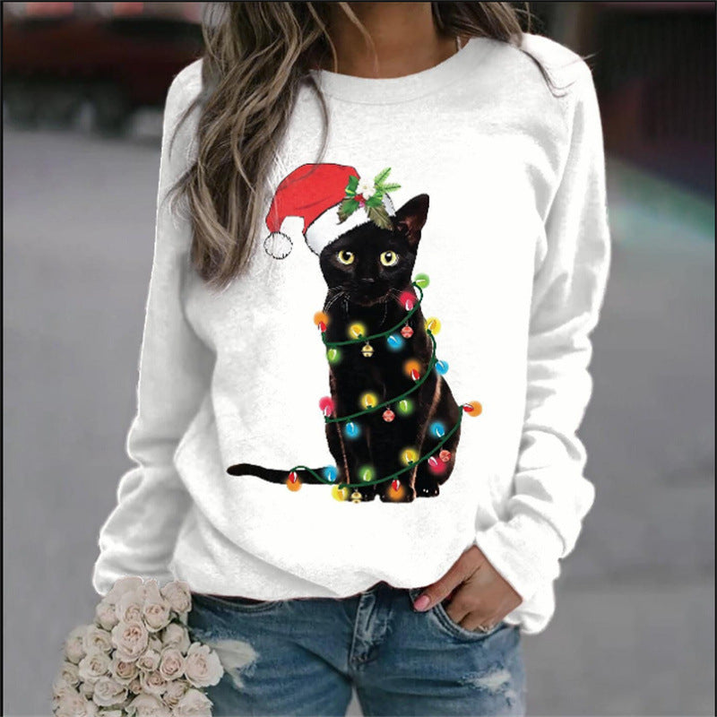 Christmas Women's Sweater 3D Digital Printing Cute Snowman