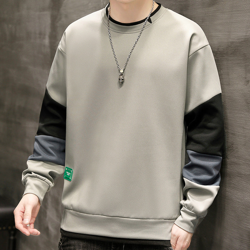 Men's Plush Sweater Casual Fashion Versatile Long Sleeve
