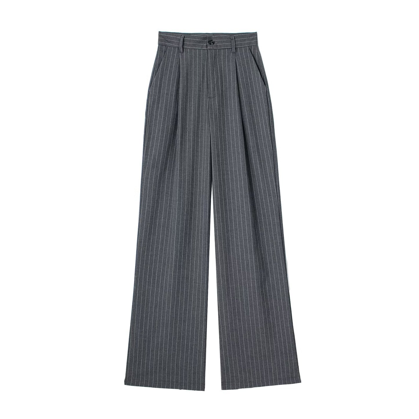 Womens Front-pleated High-waist Pants In Multiple Colors Breathable