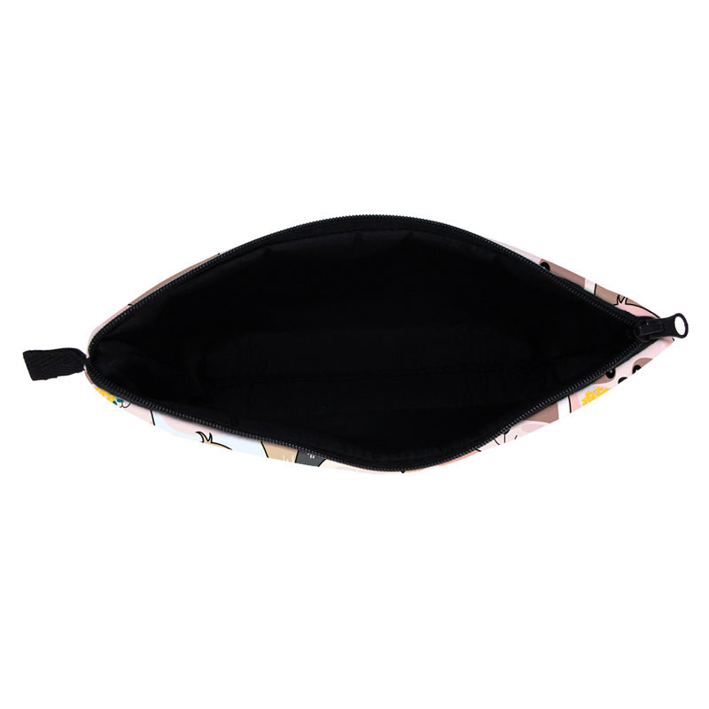 Women's Printed Waterproof Canvas Makeup Clutch Bag