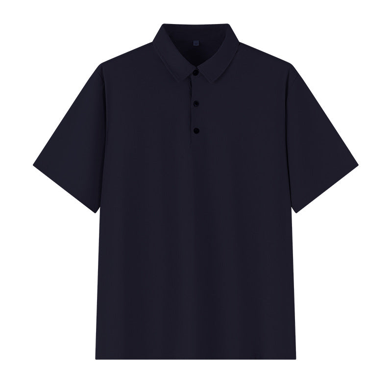 Plus Size Seamless Men Ice Silk Polo Shirt