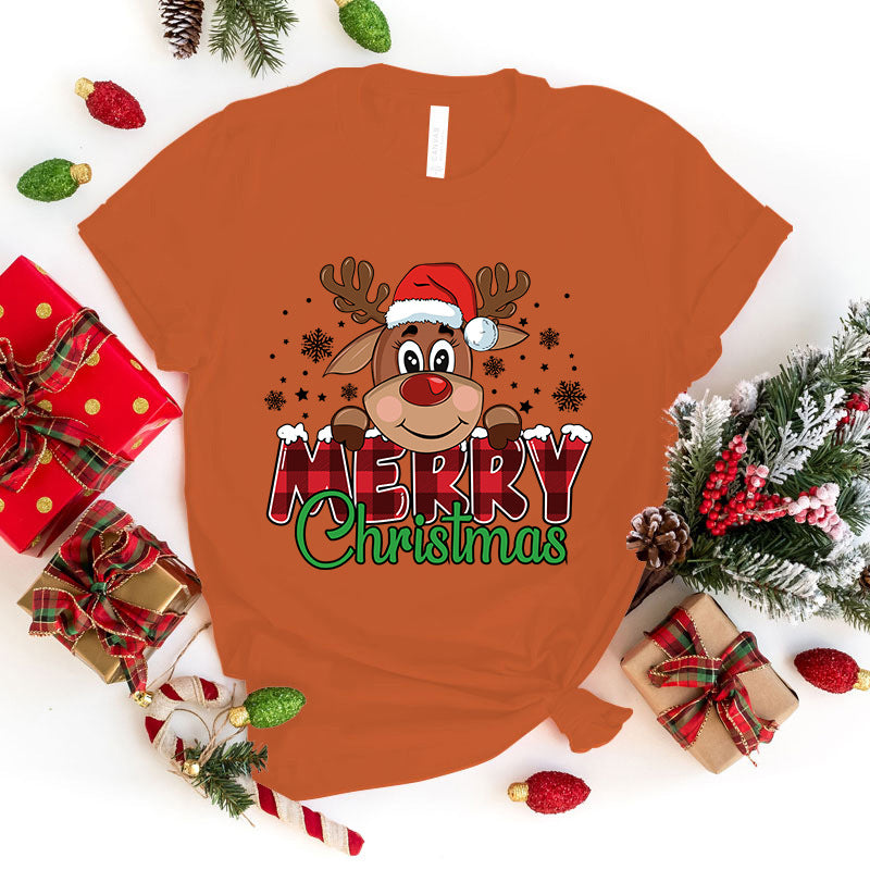Sød Glædelig Jul trykt T-shirt