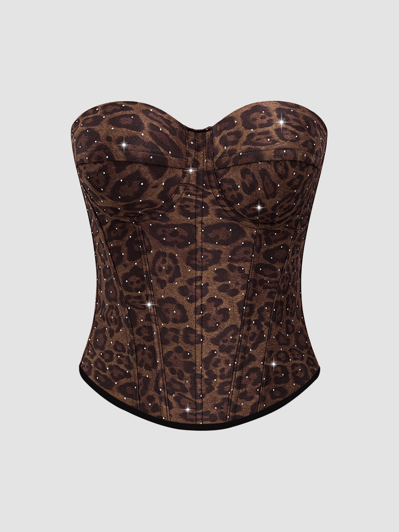 Leopard Print Velvet Spaghetti Straps Tube Top Vest