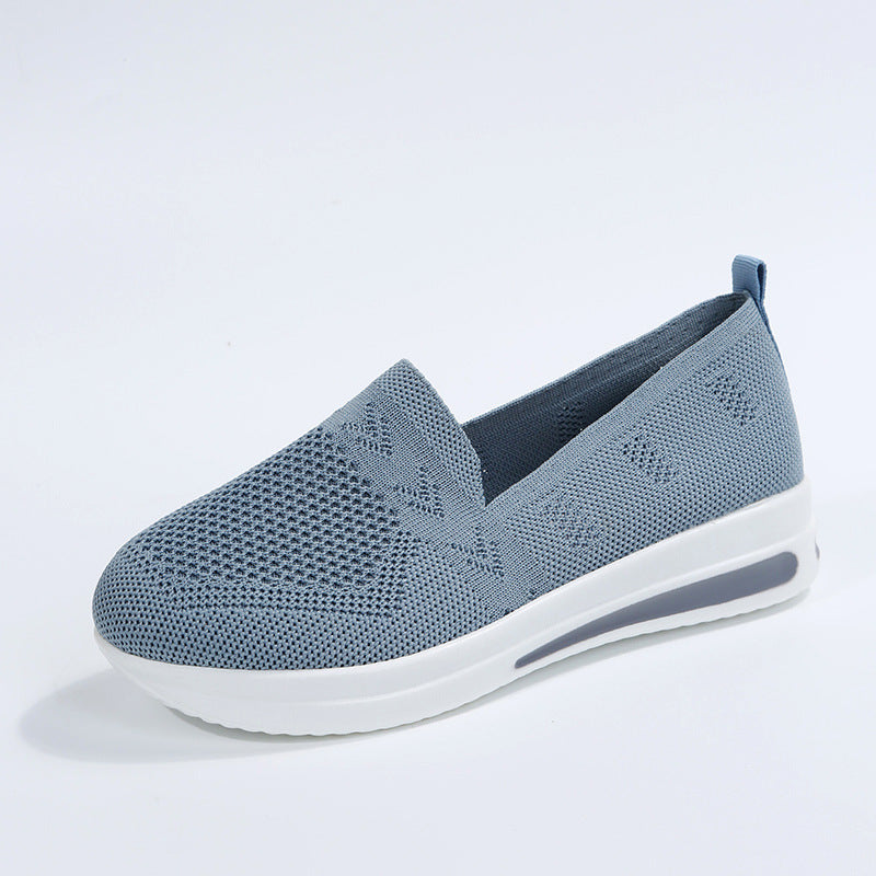 Women's Large Size Casual Flat Platform Wedge Heel Shoes