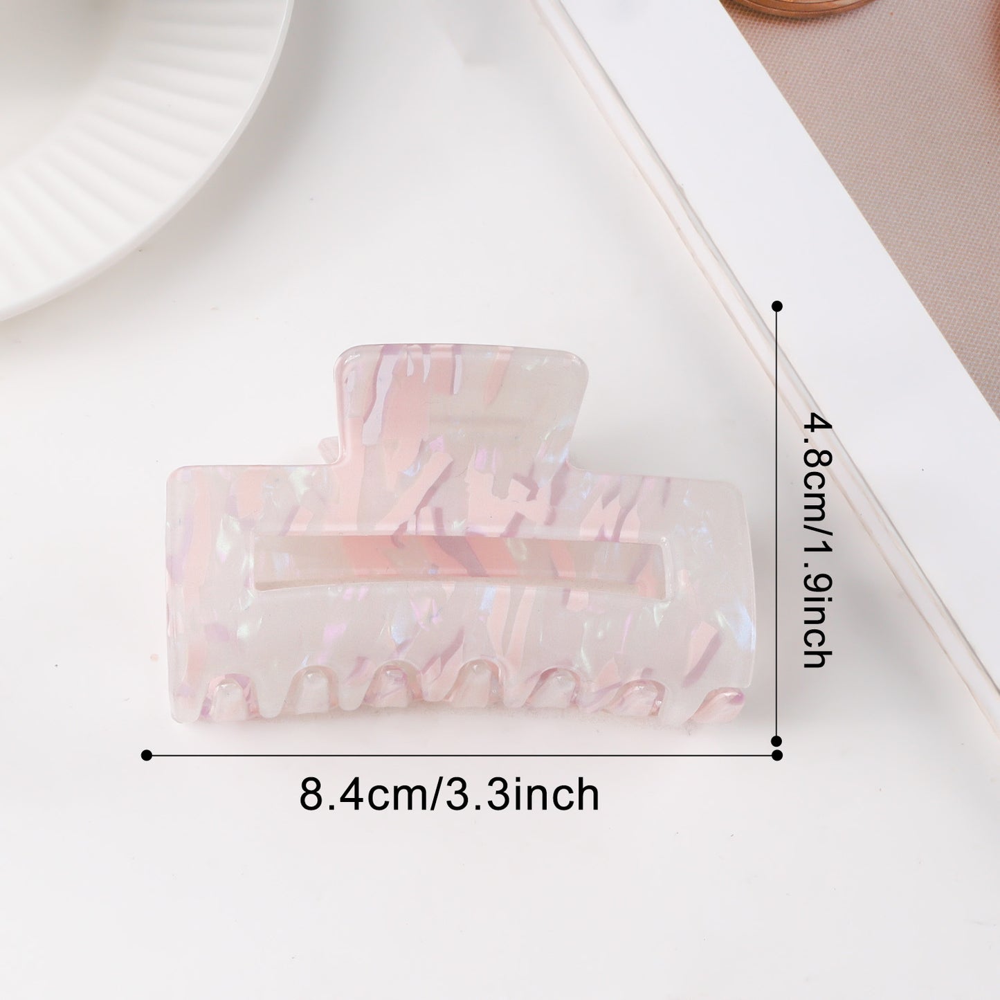 Multi-color Textured Minimalist Chic Versatile Shark Clip