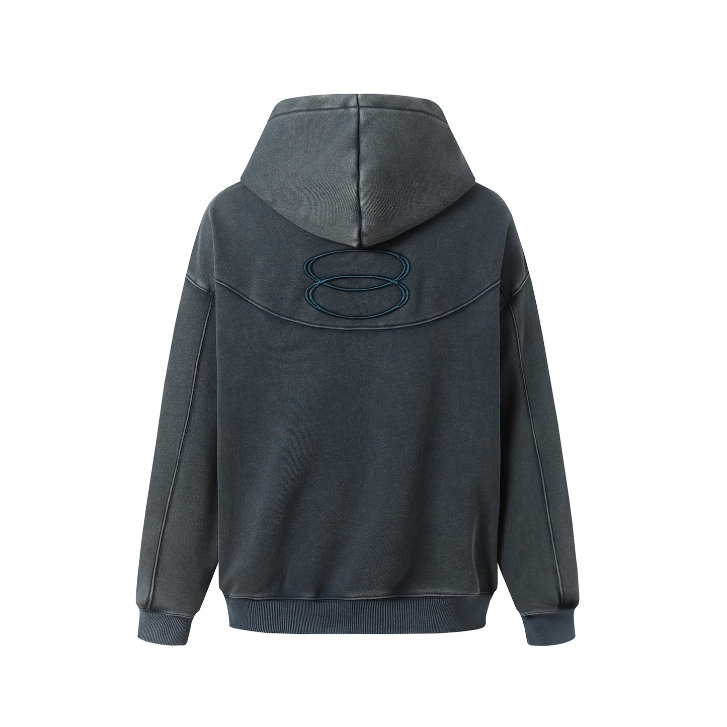 Vintage Fleece-lined Thickened Men's Women's Hoodie Long Terry Coat