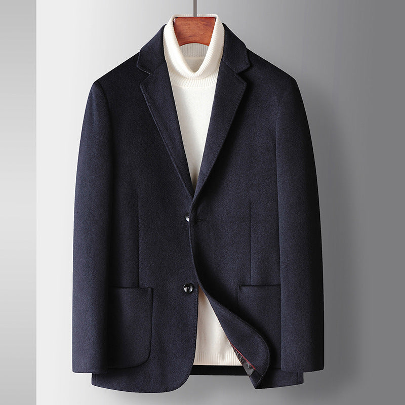 Woolen Business Leisure Wool Suit Coat Solid Color
