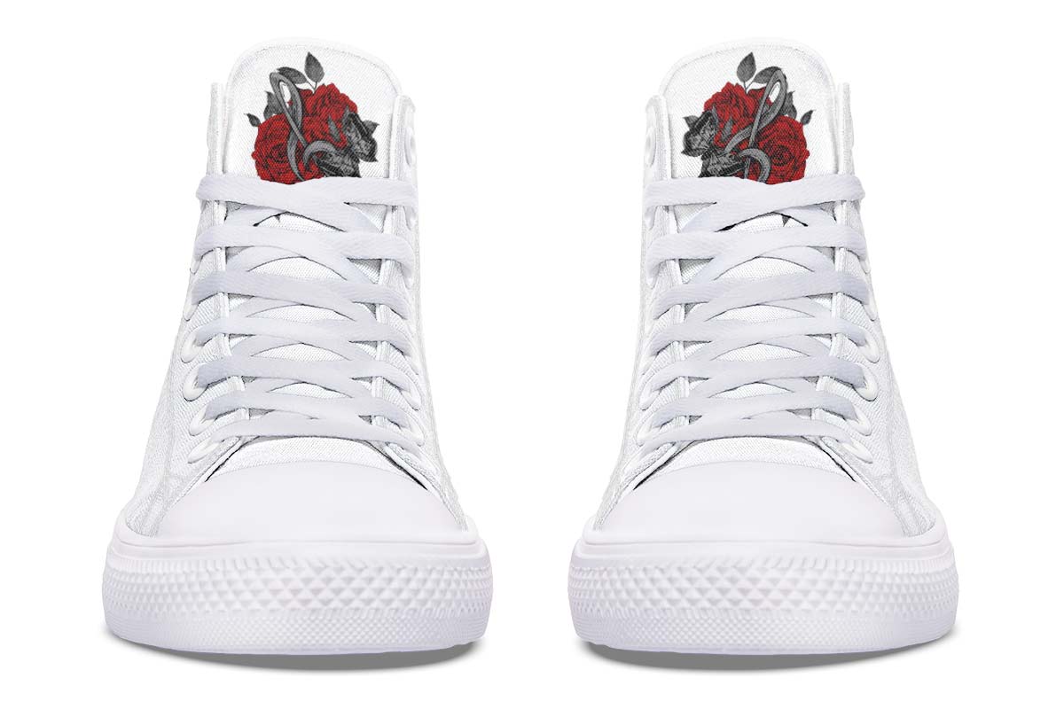 Men's And Women's Fashion Color Printing High-top Canvas Shoes