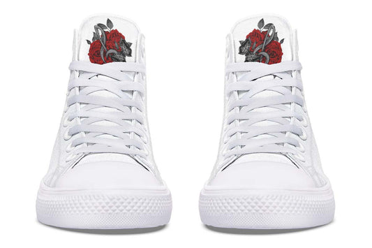 Men's And Women's Fashion Color Printing High-top Canvas Shoes