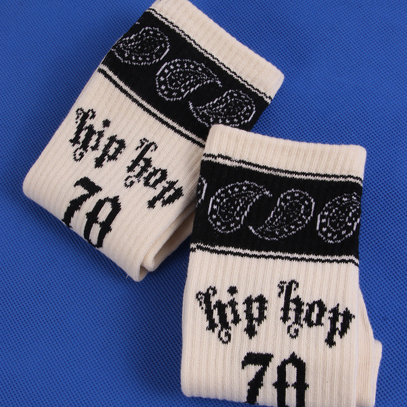 Women's Street Paisley Cotton Mid-calf Length And Knee High Socks