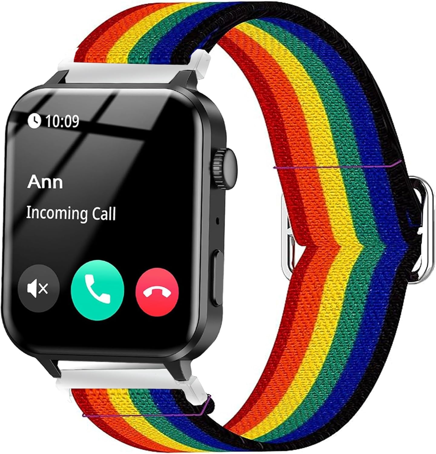 Compatible with IOWODO R30 Pro Bands, 20Mm Stretch Elastics Adjustable Strap Compatible with IOWODO R30 Pro/Touchelex Gaea Series K802 1.28 Smart Watch/Rlqa 54 1.83" Smart Watch (Colorful)