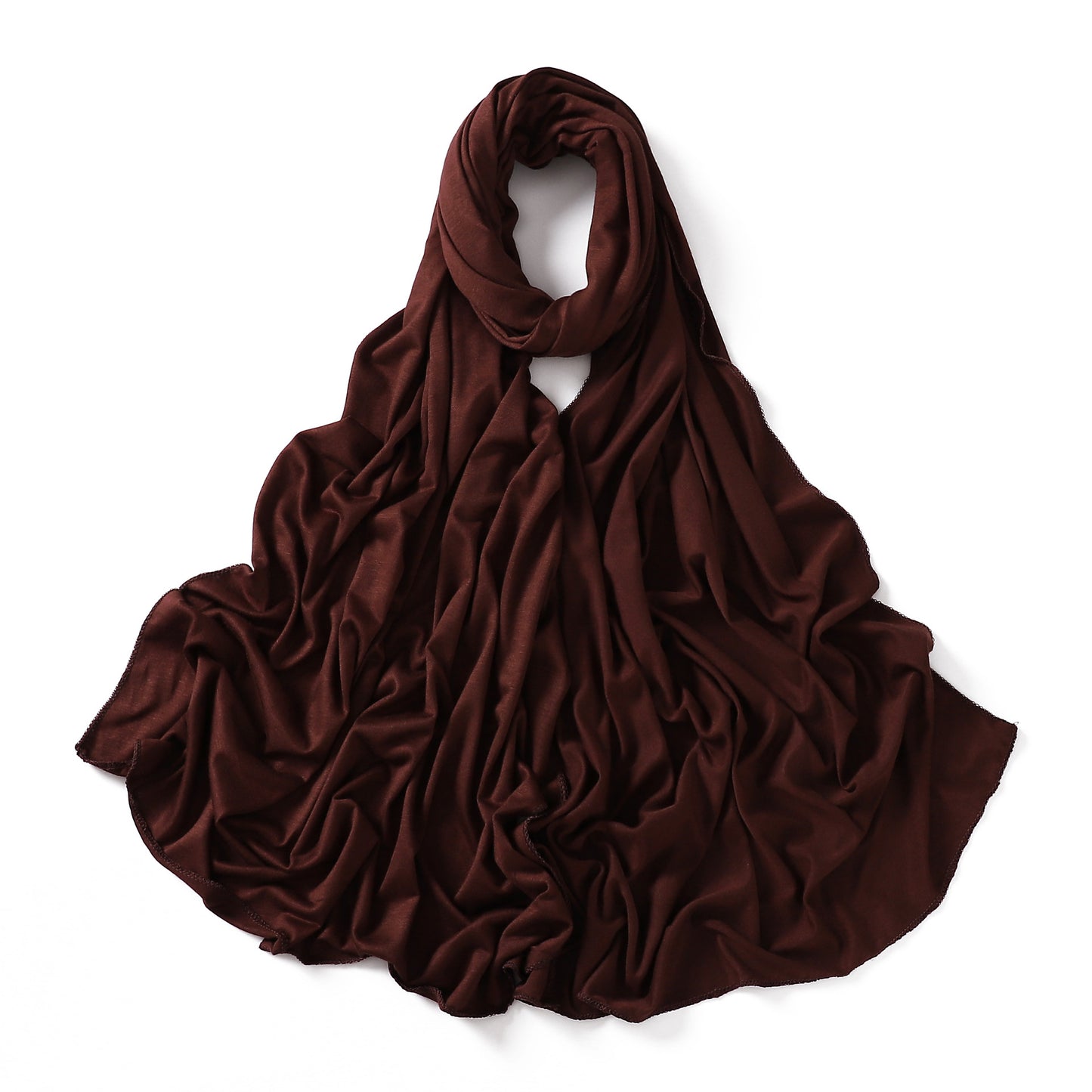 Colors Solid Color Modal Scarf Small Size Monochrome Jersey Veil Mercerized Cotton Scarf