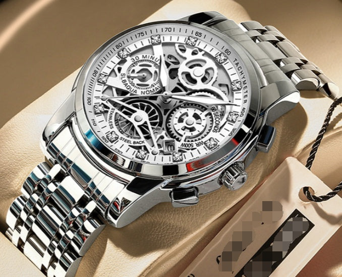 Waterproof men's quartz watch
