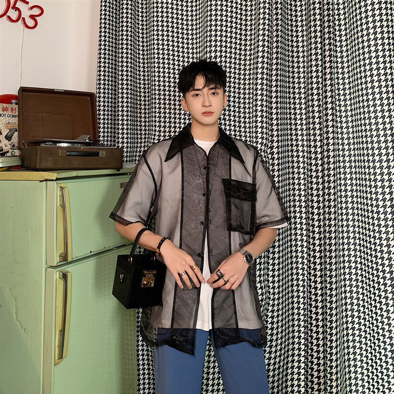 Men's Summer Transparent Sunscreen Shirt Jacket