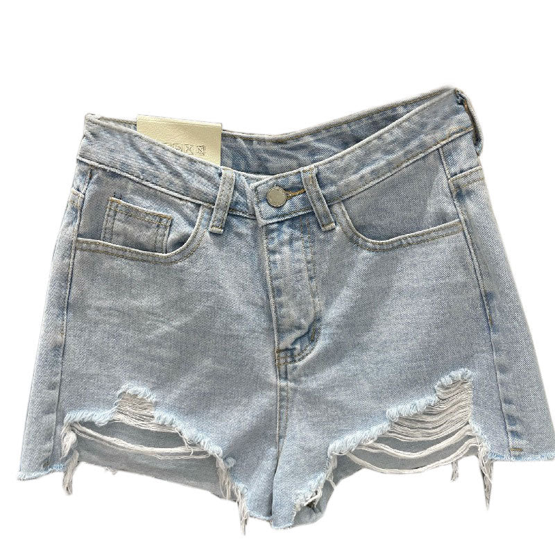 Raw-edge Denim Shorts For Women Popular On Instagram