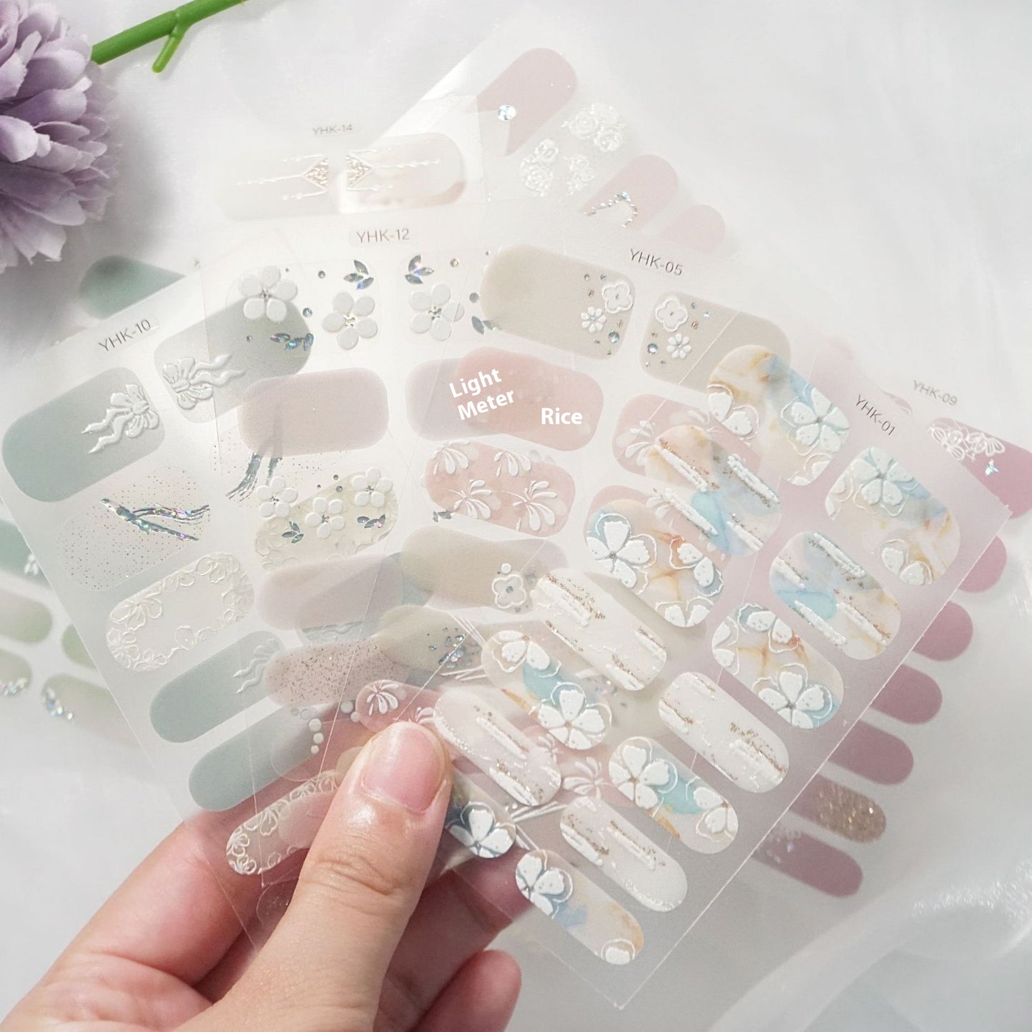 Spring Three-dimensional Relief Nail Stickers 3D Baking-free Waterproof Wholesale