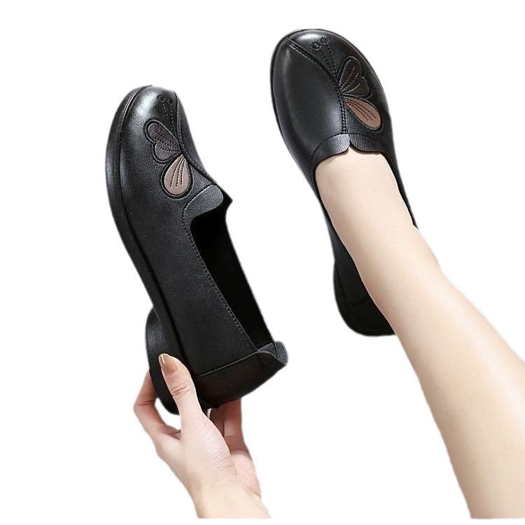 Women's Non-slip Flat Bottom Comfort Leather Shoes