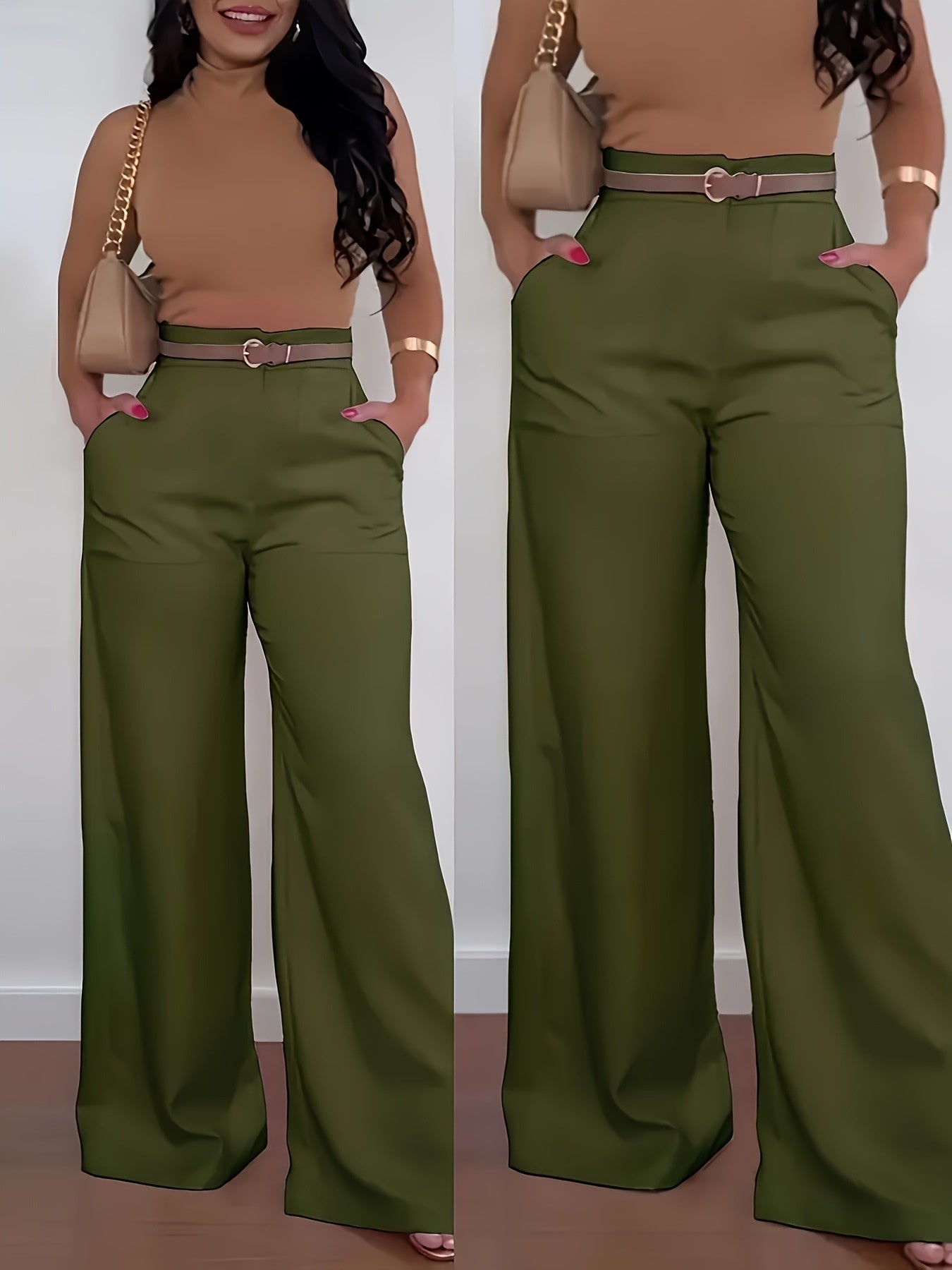 Solid Color BASIC Versatile Casual Flared Pants