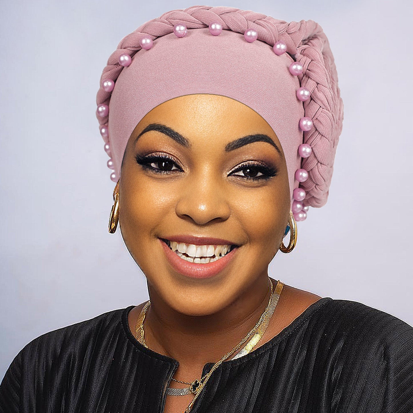 Beaded Floral Cap Pearl Braids