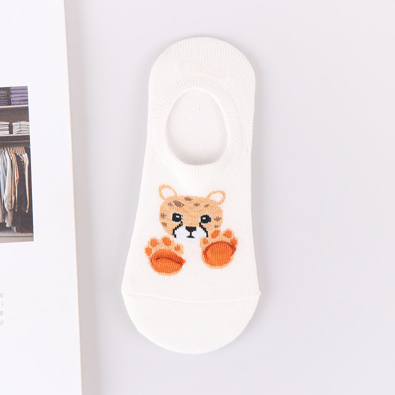 Women's Fashionable Three-dimensional Footprint Invisible Socks