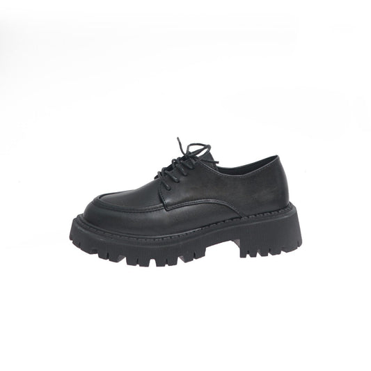 Thick-soled Leather Shoes Soft Thick Heel Women's Shoes