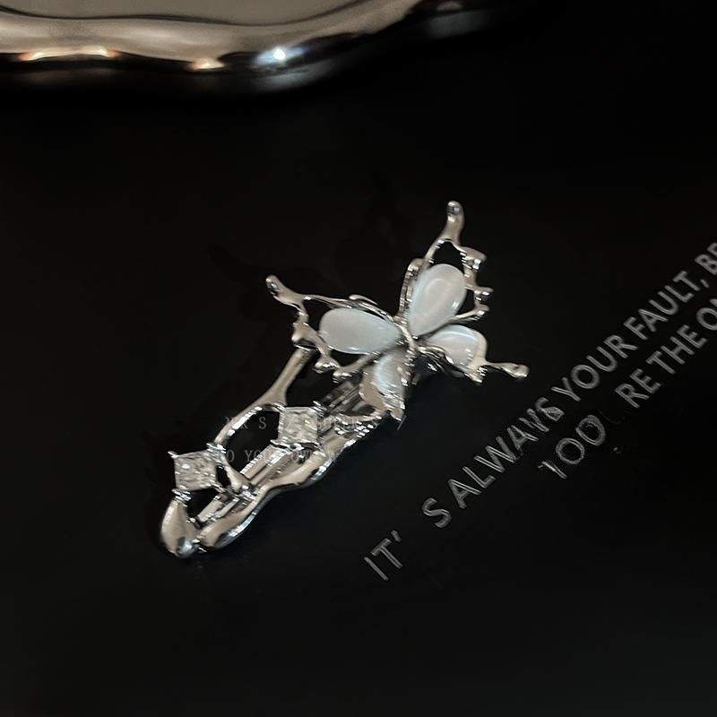 Opal Butterfly Duck Female Exquisite Side Bang Clip