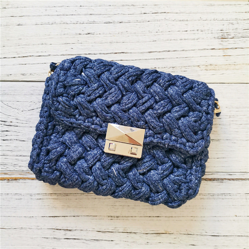 Håndlavet Crossbody Hæklet Taske Lille Parfume Strikketaske