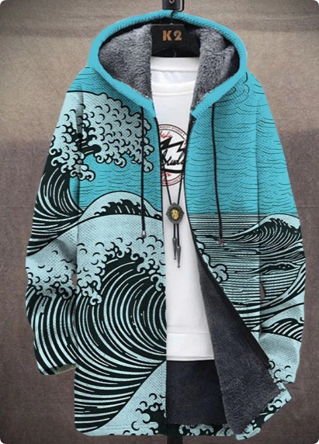 Men's Winter Printed Plush Lining  Thick And Windproof