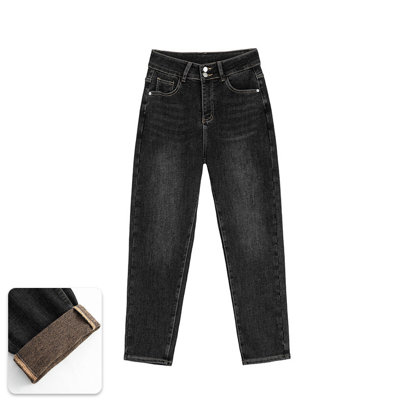 Loose Slimming High Waist Raddish Dad Jeans
