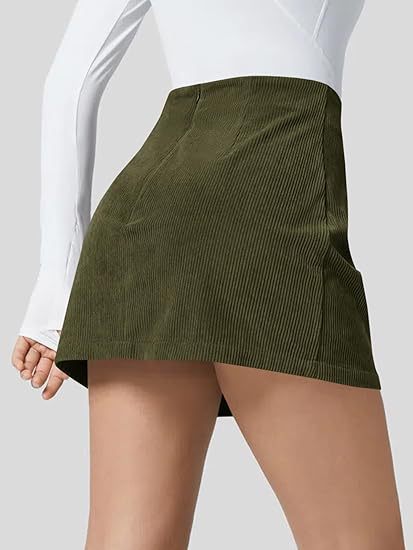 Women's Corduroy Mini Skirt Casual High Waist