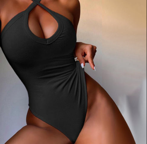 Niche Design Jumpsuit Sommer Sexet Temperament Buksedragt med Tapered Ben