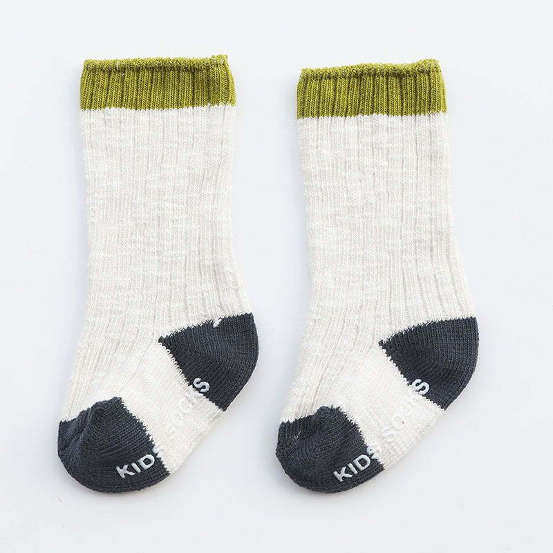 New Double Middle Tube Non-slip Baby Socks Non-slip