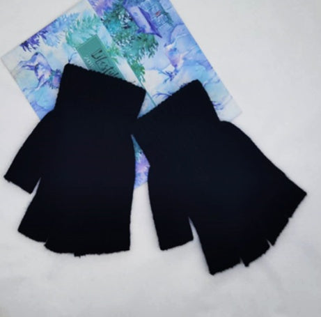 Half Finger Wool Cycling Acrylic Warm Fingerless Gloves