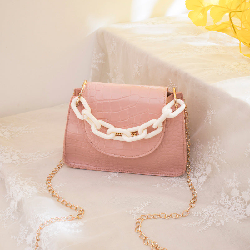 New Hot Sell Ladies Thick Chain Pattern Handbag