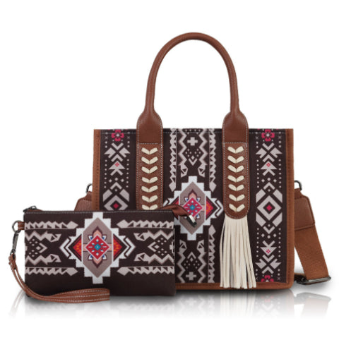 Cotton And Linen Printed Women's One Shoulder Portable Messenger Bag