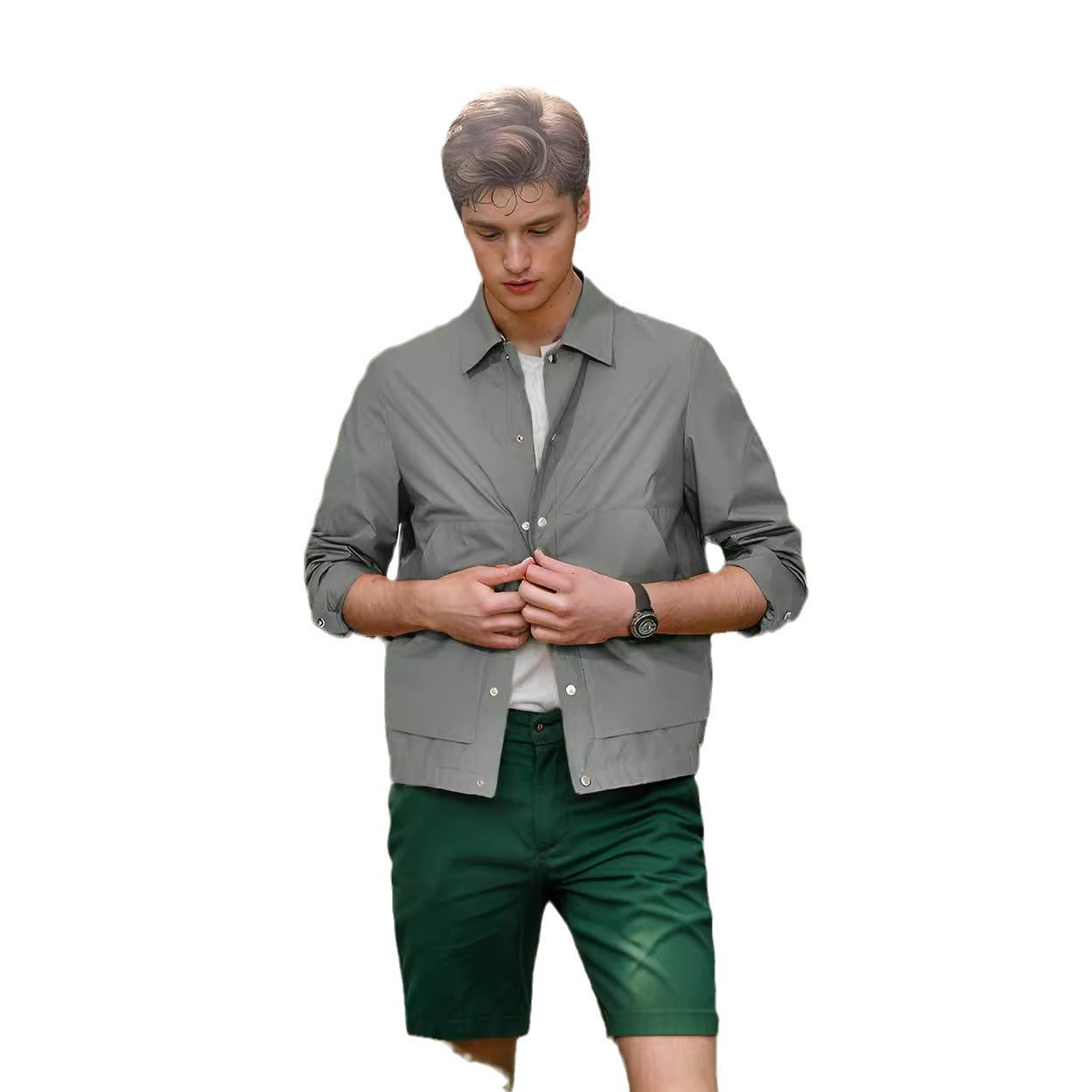 Three Colors Simple Shirt Casual Jacket Coat
