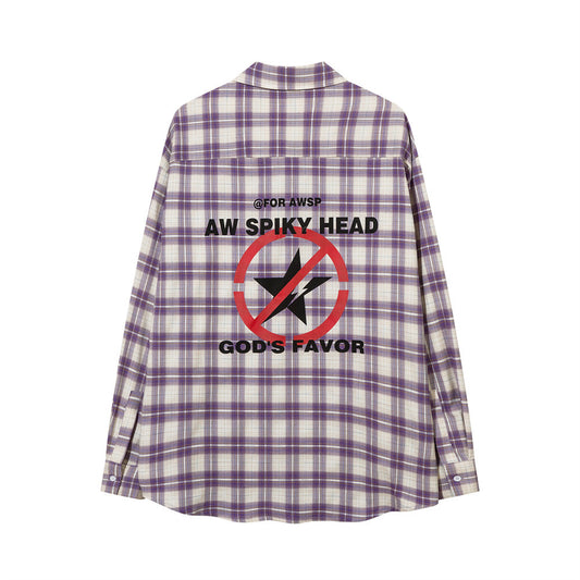 American Street Fashion Loose Casual Polo Collar Color Matching Cardigan Shirt