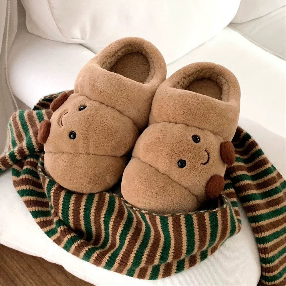 Household Lovers Thick Bottom Can Praise Bread Cotton Slippers