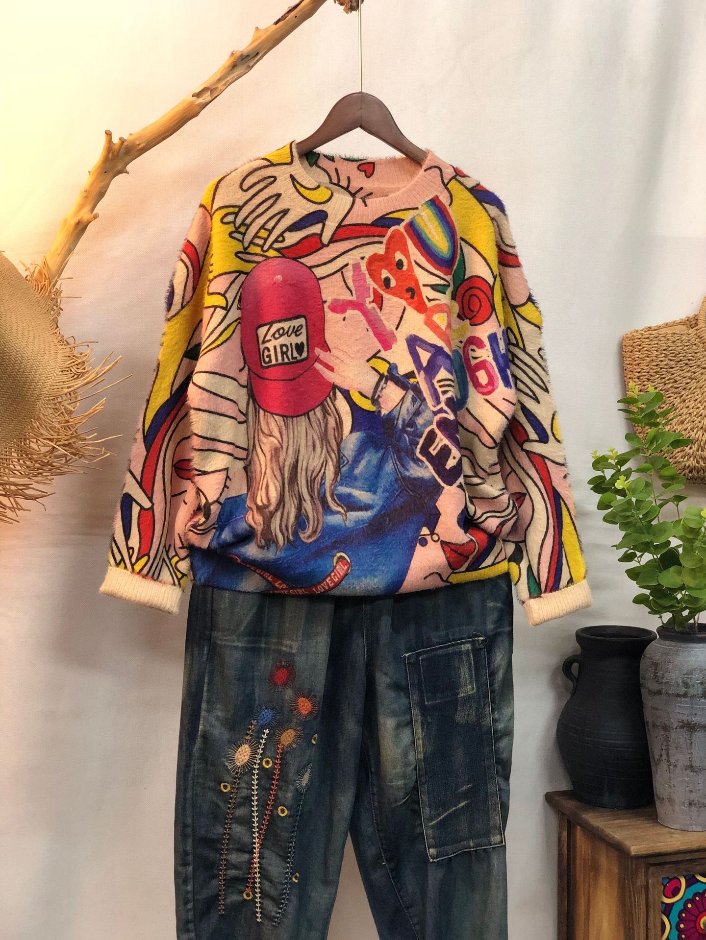 New Women's Loose-fitting Round-neck Sweater For Outerwear