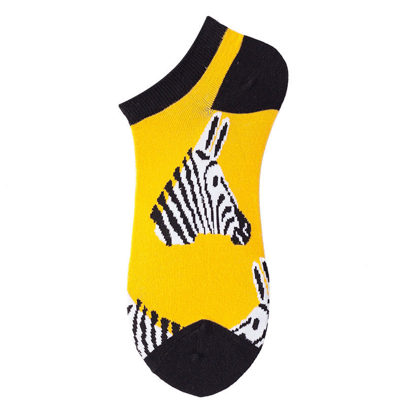 Women's Shallow Mouth Oil Painting Avocado Socks
